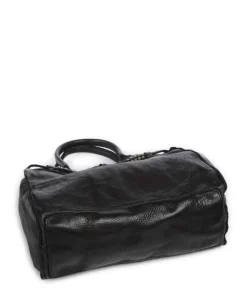 Handtasche fein genarbtes Rindsleder schwarz