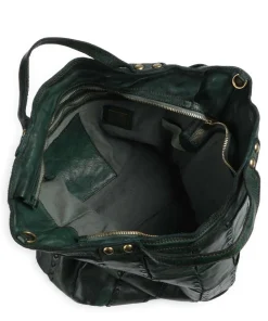 Handtasche fein genarbtes Rindsleder dunkelgrün