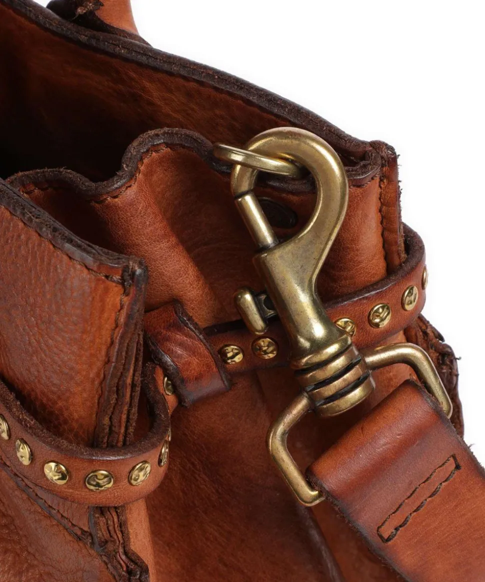 Handtasche fein genarbtes Rindsleder cognac