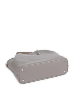 Handtasche genarbtes Rindsleder grau