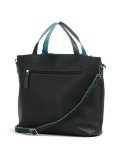 Handtasche genarbtes Rindsleder schwarz