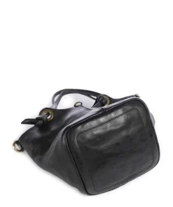 Handtasche genarbtes Rindsleder schwarz