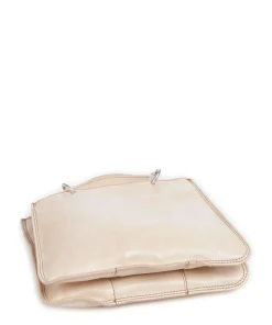 Handtasche genarbtes Rindsleder beige