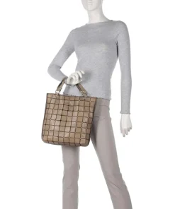 Handtasche Rindsleder beige