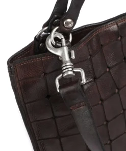 Handtasche Rindsleder dunkelbraun