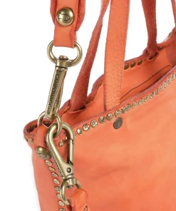 Handtasche Rindsleder orange