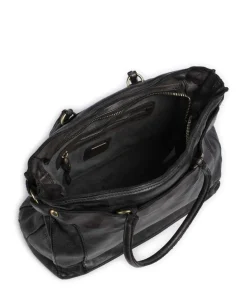Handtasche Rindsleder schwarz