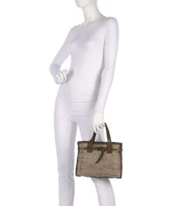 Handtasche Textil beige