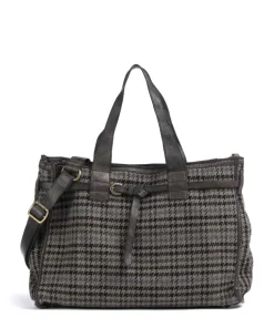 Handtasche Textil dunkelbraun