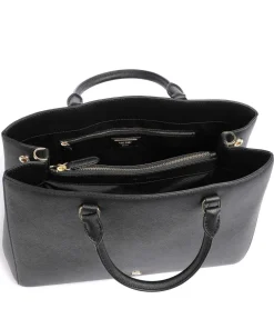Hanna 37 Handtasche Saffiano-Rindsleder schwarz