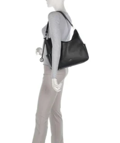 Hanna Beuteltasche genarbtes Rindsleder schwarz