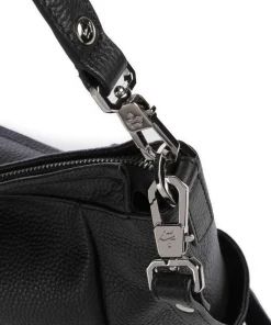 Hanna Beuteltasche genarbtes Rindsleder schwarz