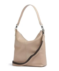 Hanna Beuteltasche genarbtes Rindsleder beige