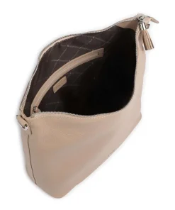 Hanna Beuteltasche genarbtes Rindsleder beige