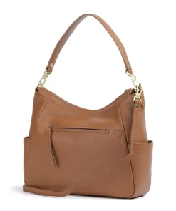 Hanna Beuteltasche genarbtes Rindsleder cognac