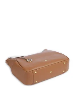 Hanna Beuteltasche genarbtes Rindsleder cognac