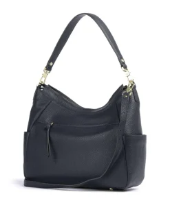 Hanna Beuteltasche genarbtes Rindsleder navy