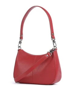 Hanna Schultertasche genarbtes Rindsleder rot