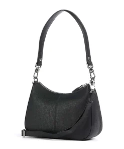 Hanna Schultertasche genarbtes Rindsleder schwarz