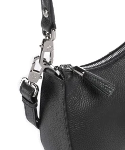 Hanna Schultertasche genarbtes Rindsleder schwarz