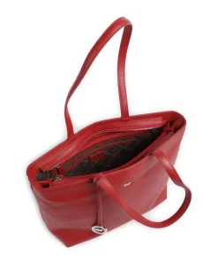 Hanna Shopper genarbtes Leder rot