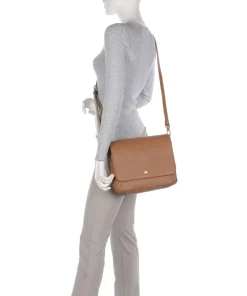 Hanna Umhängetasche genarbtes Rindsleder cognac