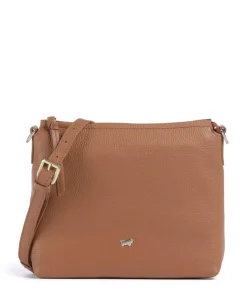 Hanna Umhängetasche genarbtes Rindsleder cognac