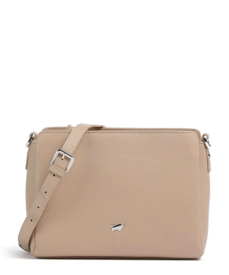Hanna Umhängetasche genarbtes Rindsleder beige