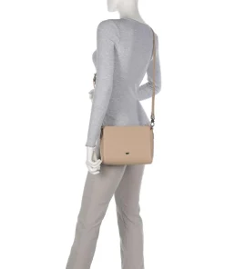 Hanna Umhängetasche genarbtes Rindsleder beige