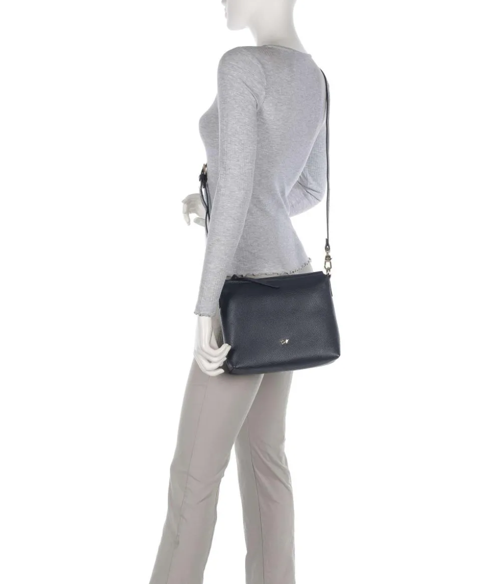 Hanna Umhängetasche genarbtes Rindsleder navy