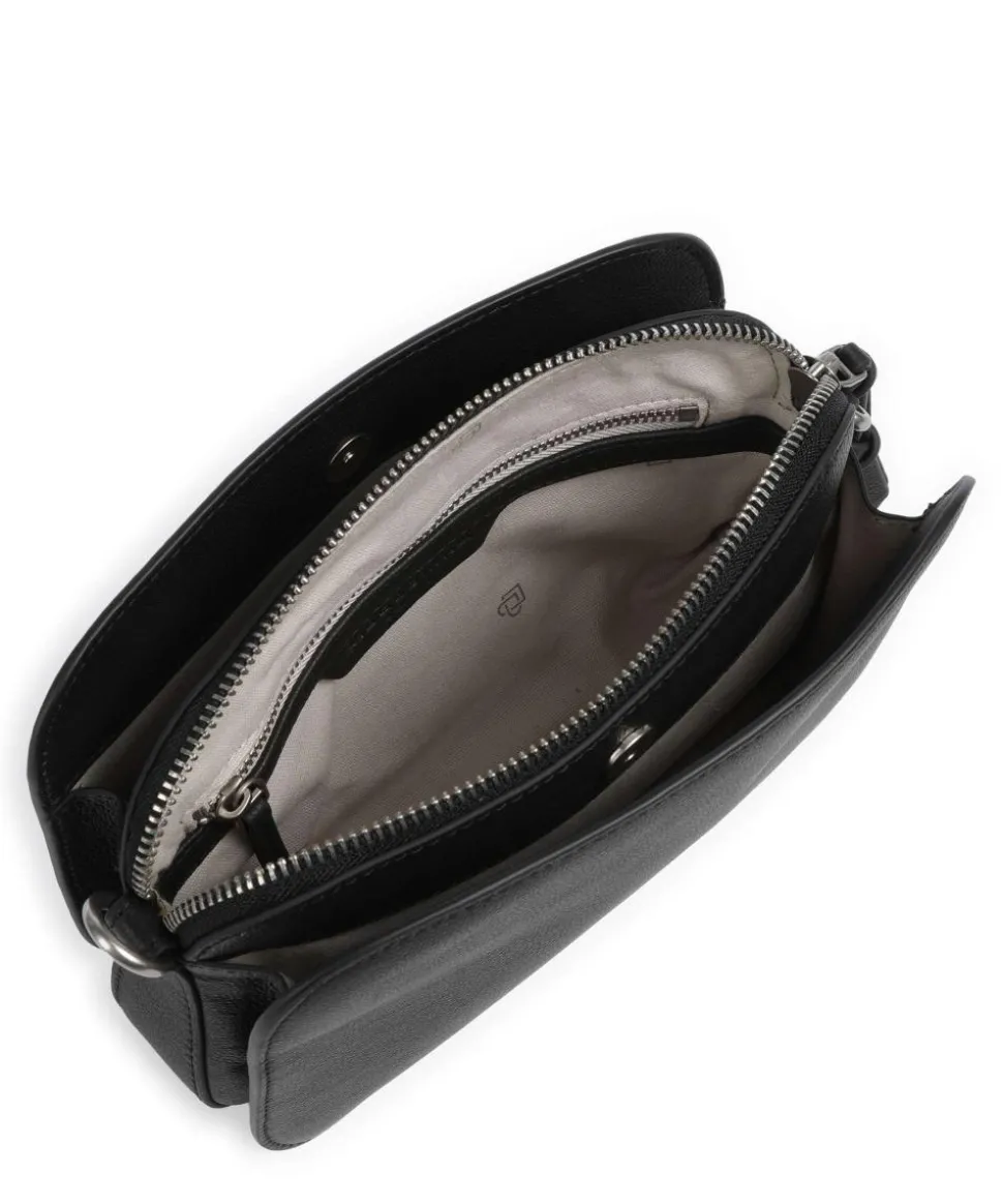 Harris Luka Umhängetasche genarbtes Leder schwarz