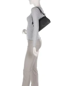 Hazel Re-Vegan Grain Medium Schultertasche Lederimitat schwarz