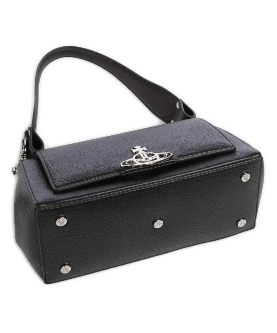 Hazel Re-Vegan Grain Medium Schultertasche Lederimitat schwarz