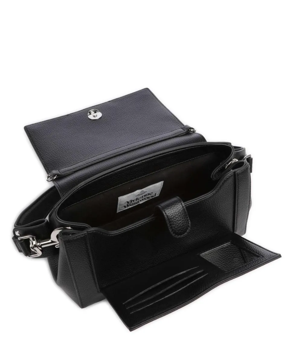 Hazel Re-Vegan Grain Medium Schultertasche Lederimitat schwarz