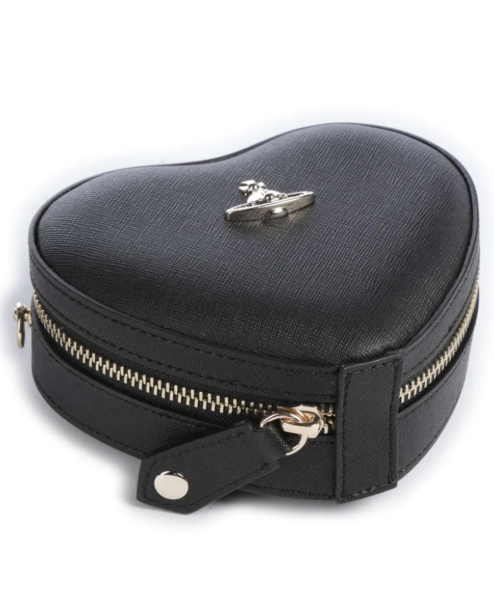 Heart Saffiano Biogreen Mini Umhängetasche Lederimitat schwarz