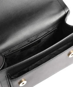 Heather Schultertasche fein genarbtes Rindsleder schwarz