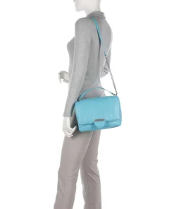 Helene Lamb Gstaad M Umhängetasche fein genarbtes Leder hellblau