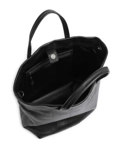 Hera Monogram Sheep Natural L Handtasche geprägtes Rindsleder schwarz