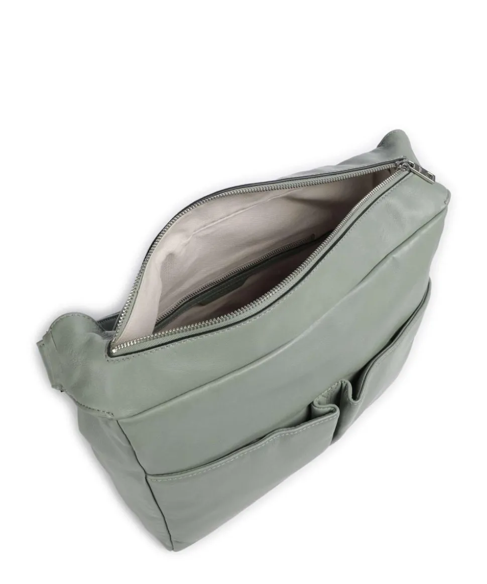 Hera Sheep Natuarl M Beuteltasche Schafsleder graugrün