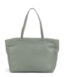 Hera Sheep Natural L Shopper Schafsleder graugrün