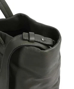 Hera Sheep Natural L Shopper Schafsleder dunkelgrün