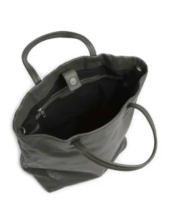 Hera Sheep Natural L Shopper Schafsleder dunkelgrün