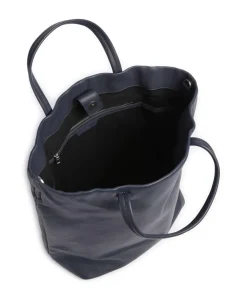 Hera Sheep Natural L Shopper Schafsleder dunkelblau