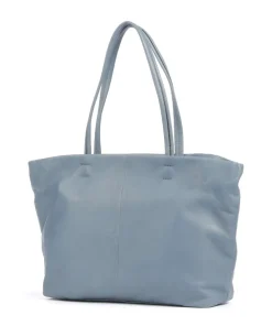 Hera Sheep Natural L Shopper Schafsleder blaugrau