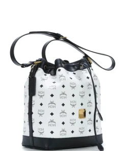 Heritage Line Beuteltasche Lederimitat weiß