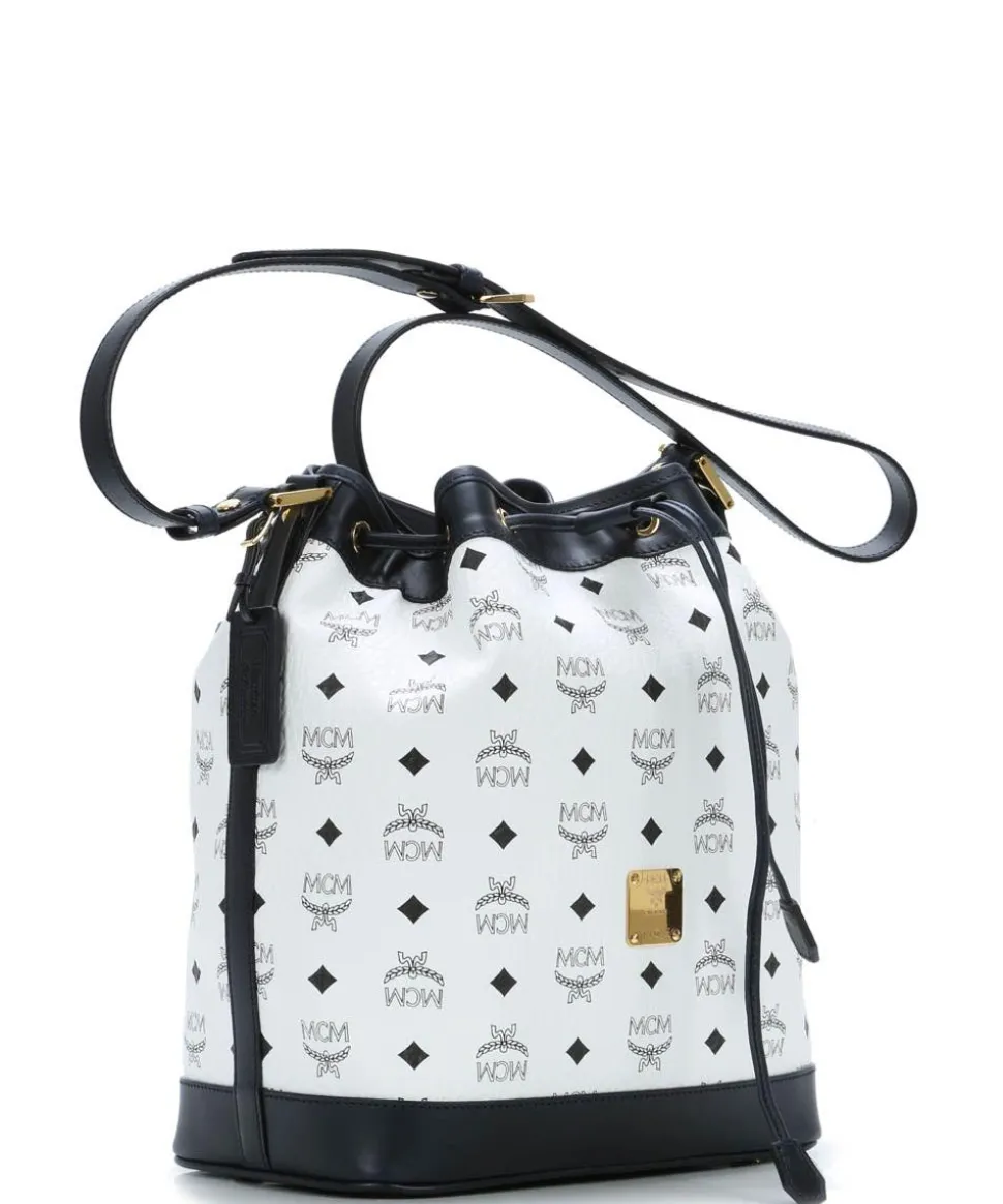 Heritage Line Beuteltasche Lederimitat weiß