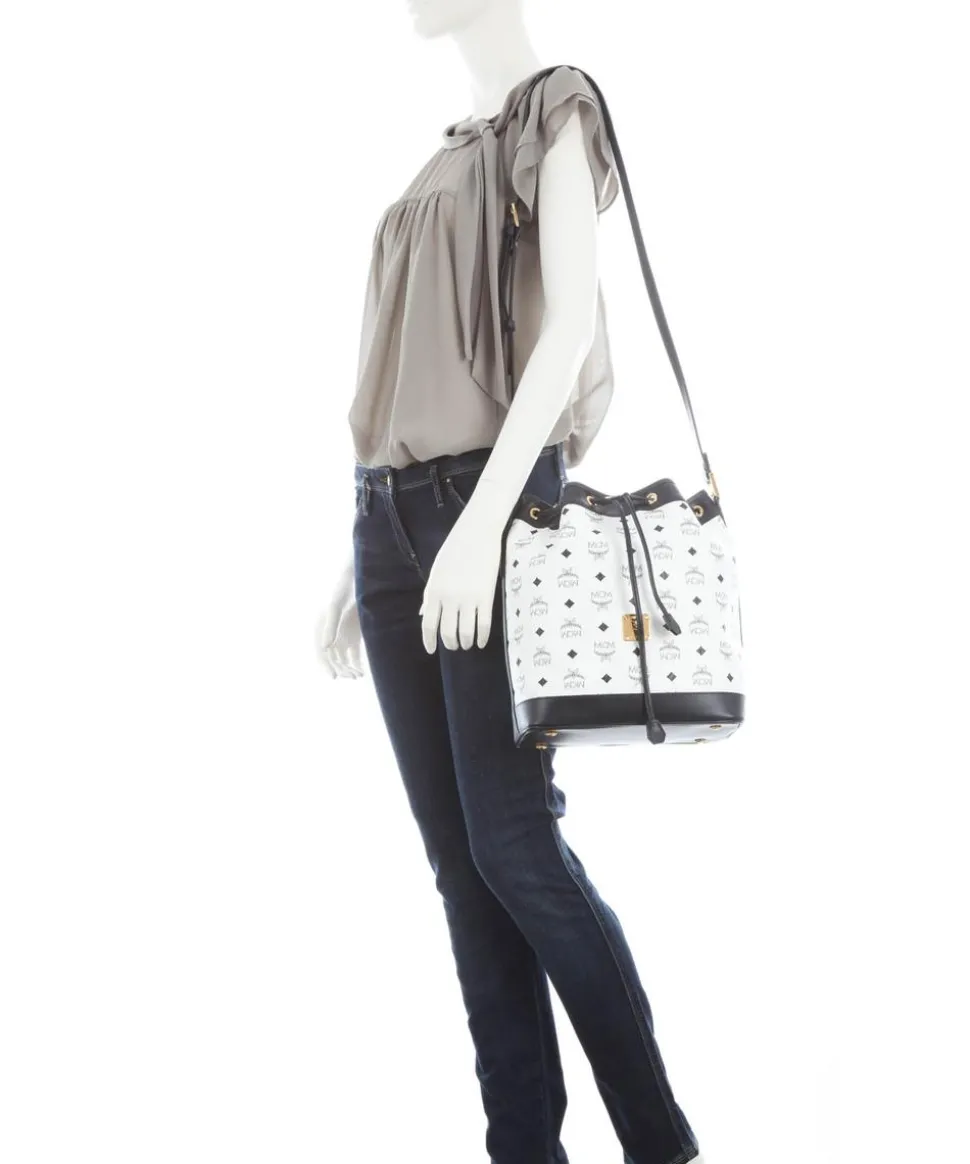 Heritage Line Beuteltasche Lederimitat weiß