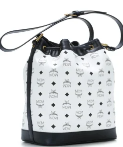 Heritage Line Beuteltasche Lederimitat weiß