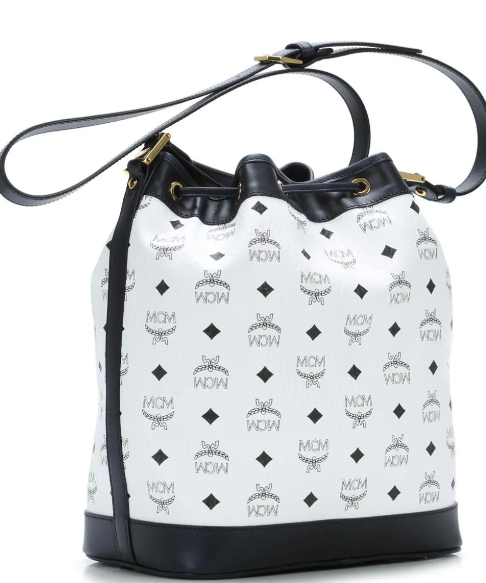 Heritage Line Beuteltasche Lederimitat weiß