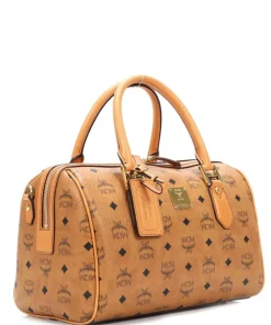 Heritage Line Handtasche Lederimitat cognac